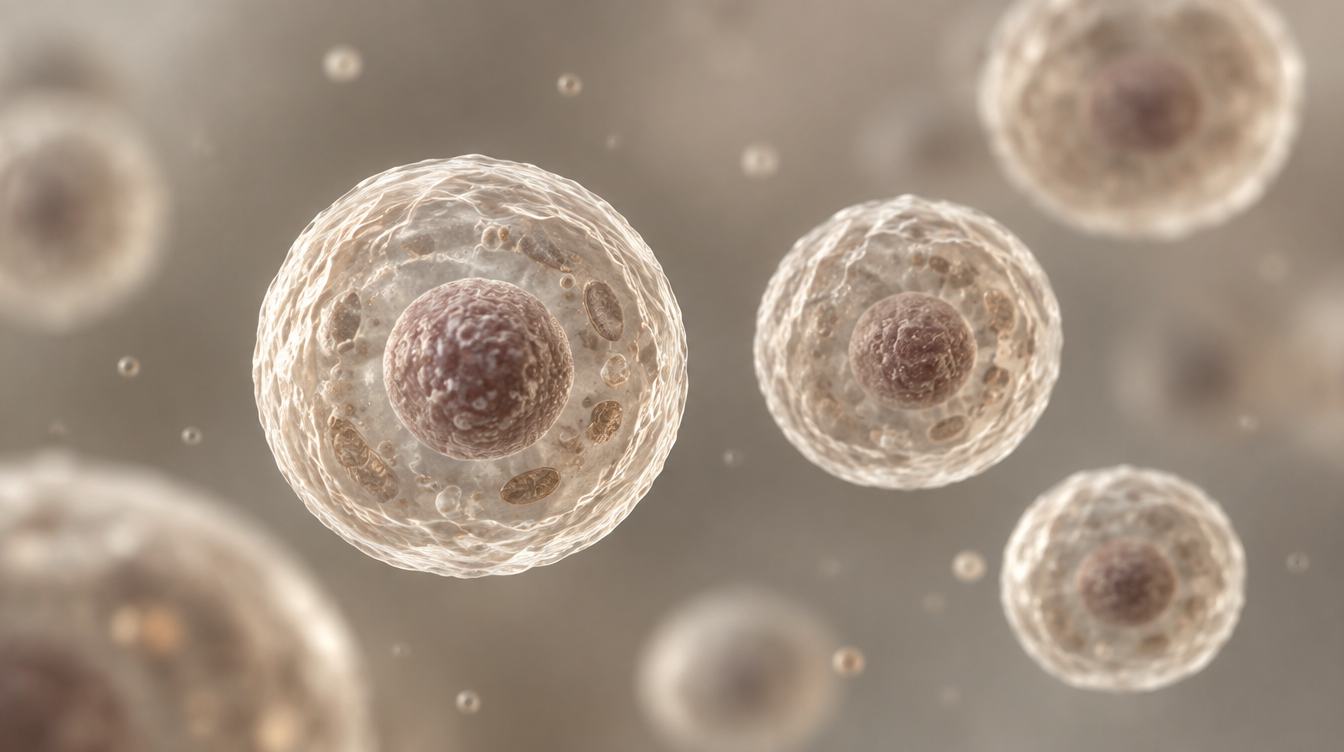 Conceptual cell research illustration, not a patient sample